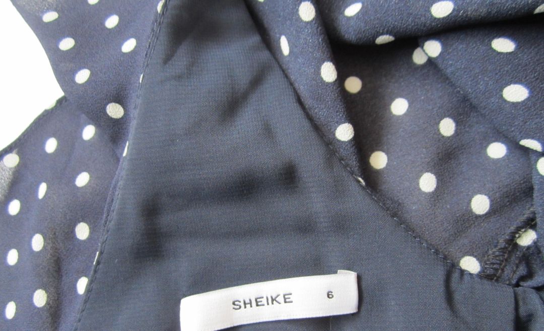 Sheike Alliance Blue Polka Dot Dress Navy 6 for rent on The Volte - main image