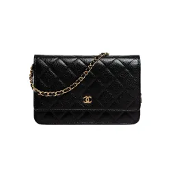 Chanel Classic Wallet On Chain Bag Black/Gold for rent on The Volte - image 1