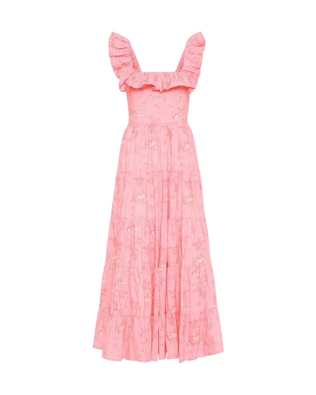 Palm Noosa Leon Midi Dress in Pink Province Size 6 for rent on The Volte - main image