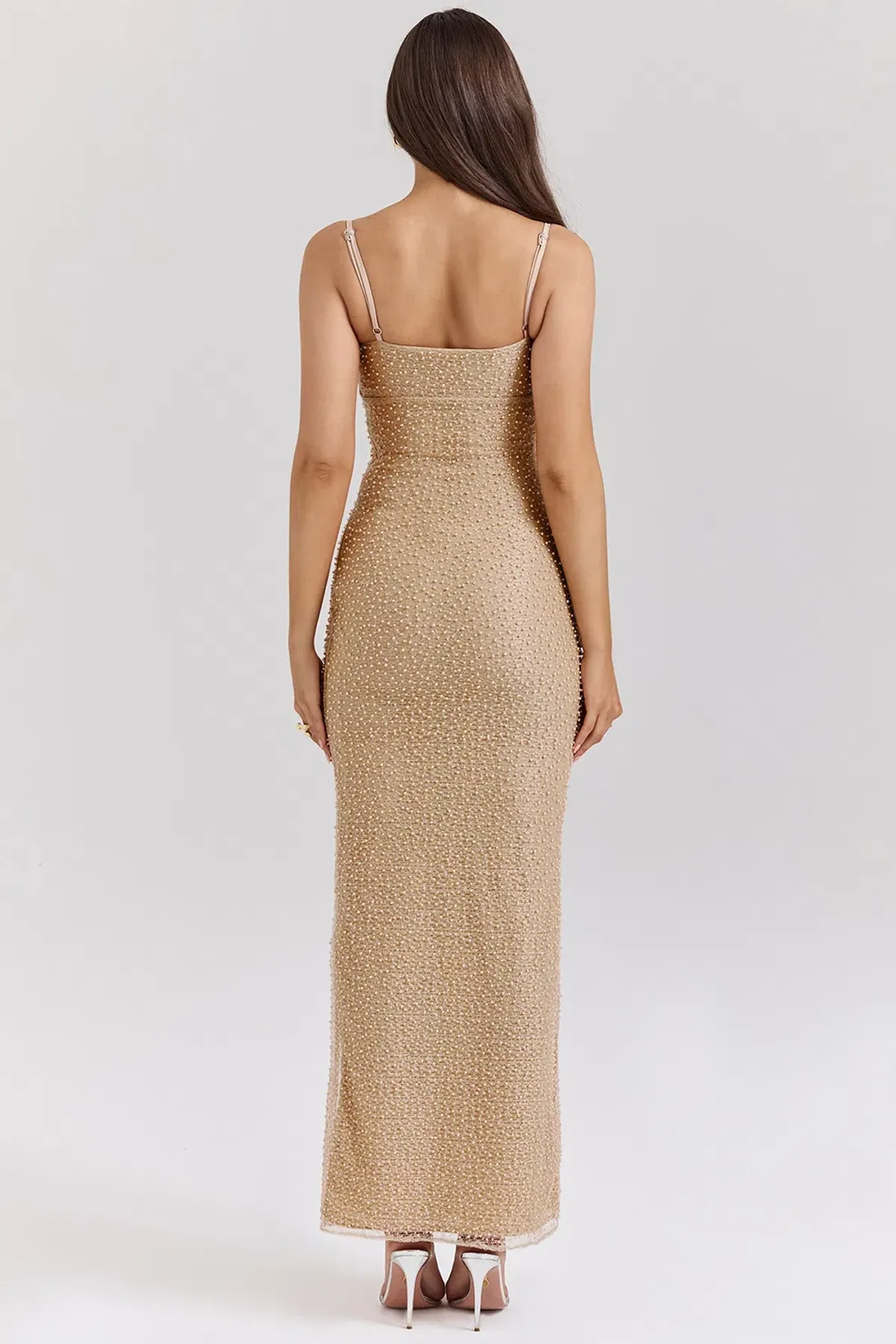 House of CB Calla Embellished Maxi Dress Seapearl Size S / AU 8 - Image 3