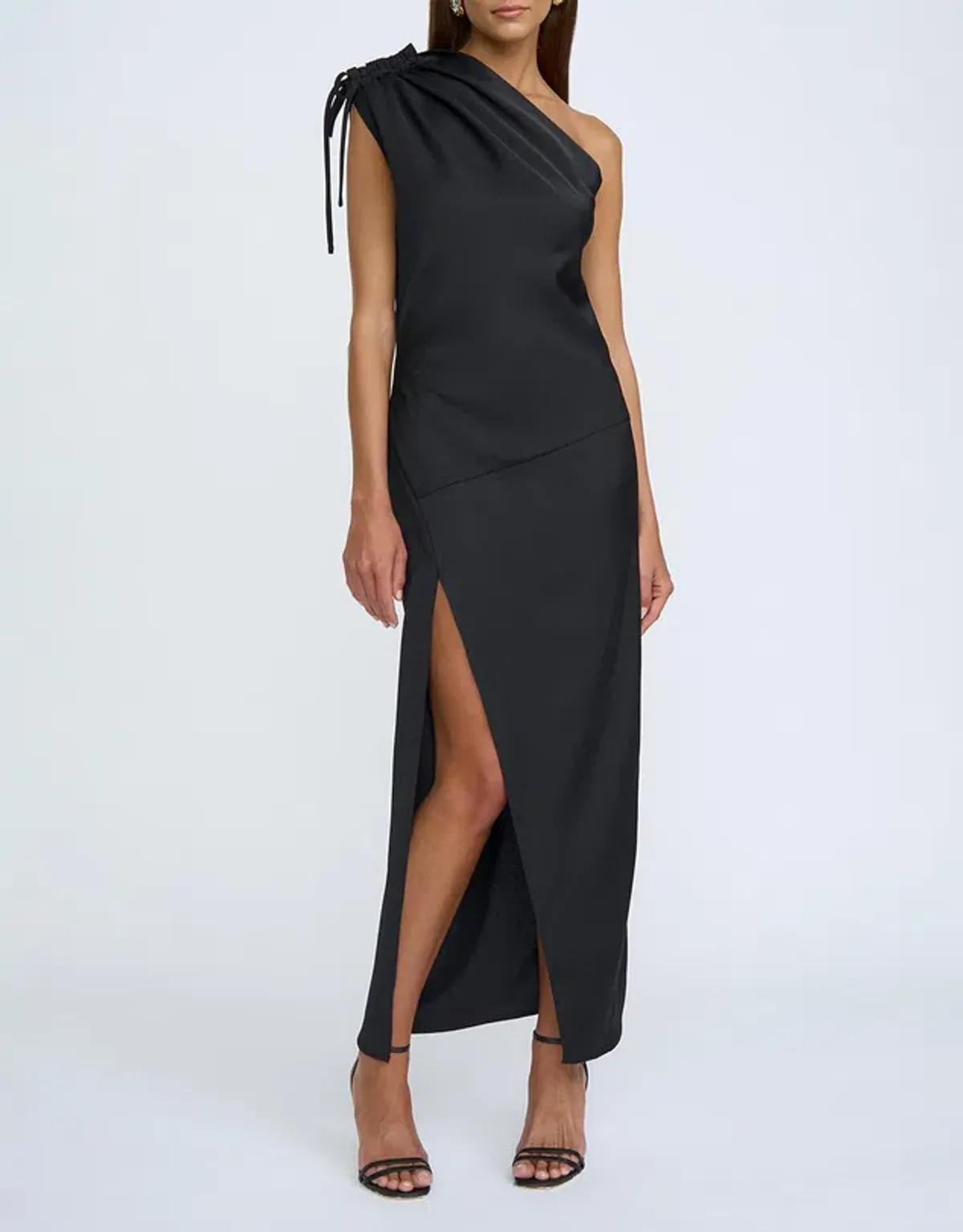 By Johnny One Shoulder Jasmine Maxi Dress Black Size 8 - Image 6