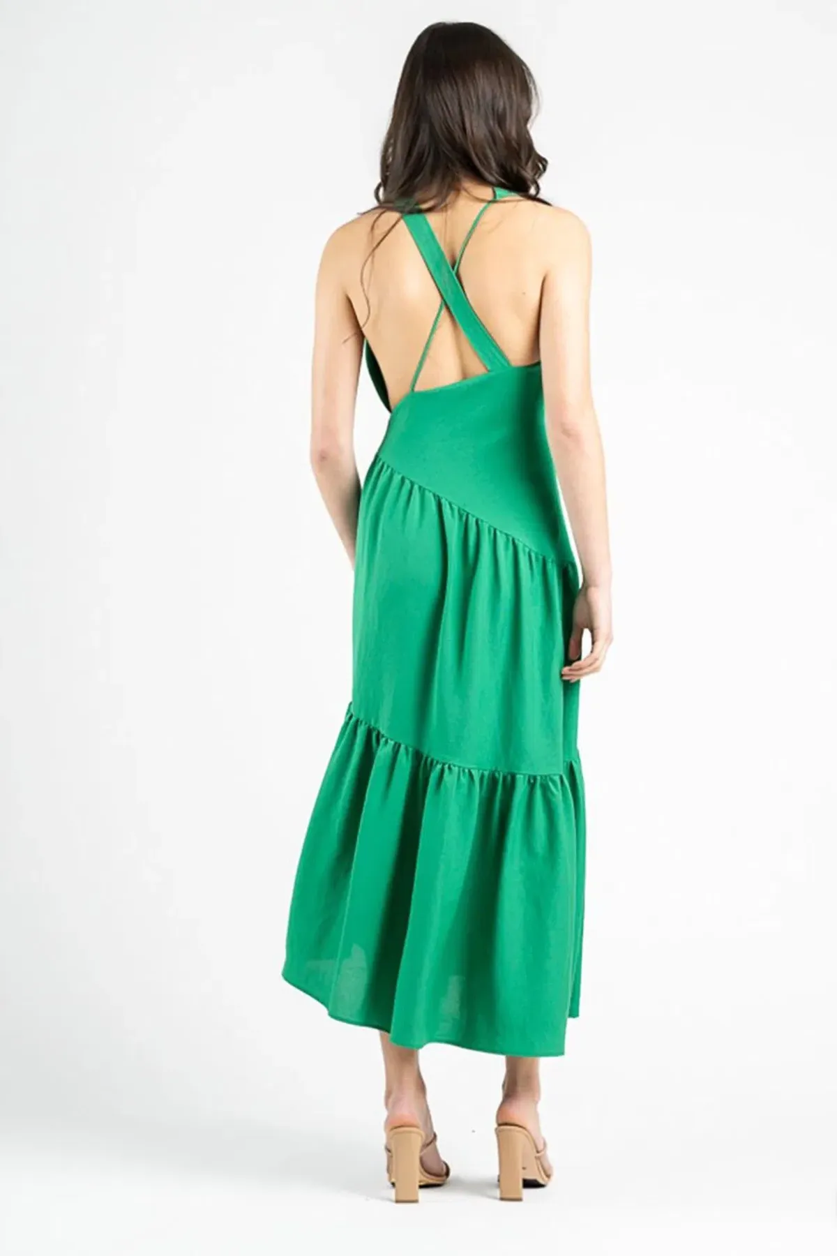 One Fell Swoop Serendipity Maxi Dress Fern Green Size 8 - Image 3