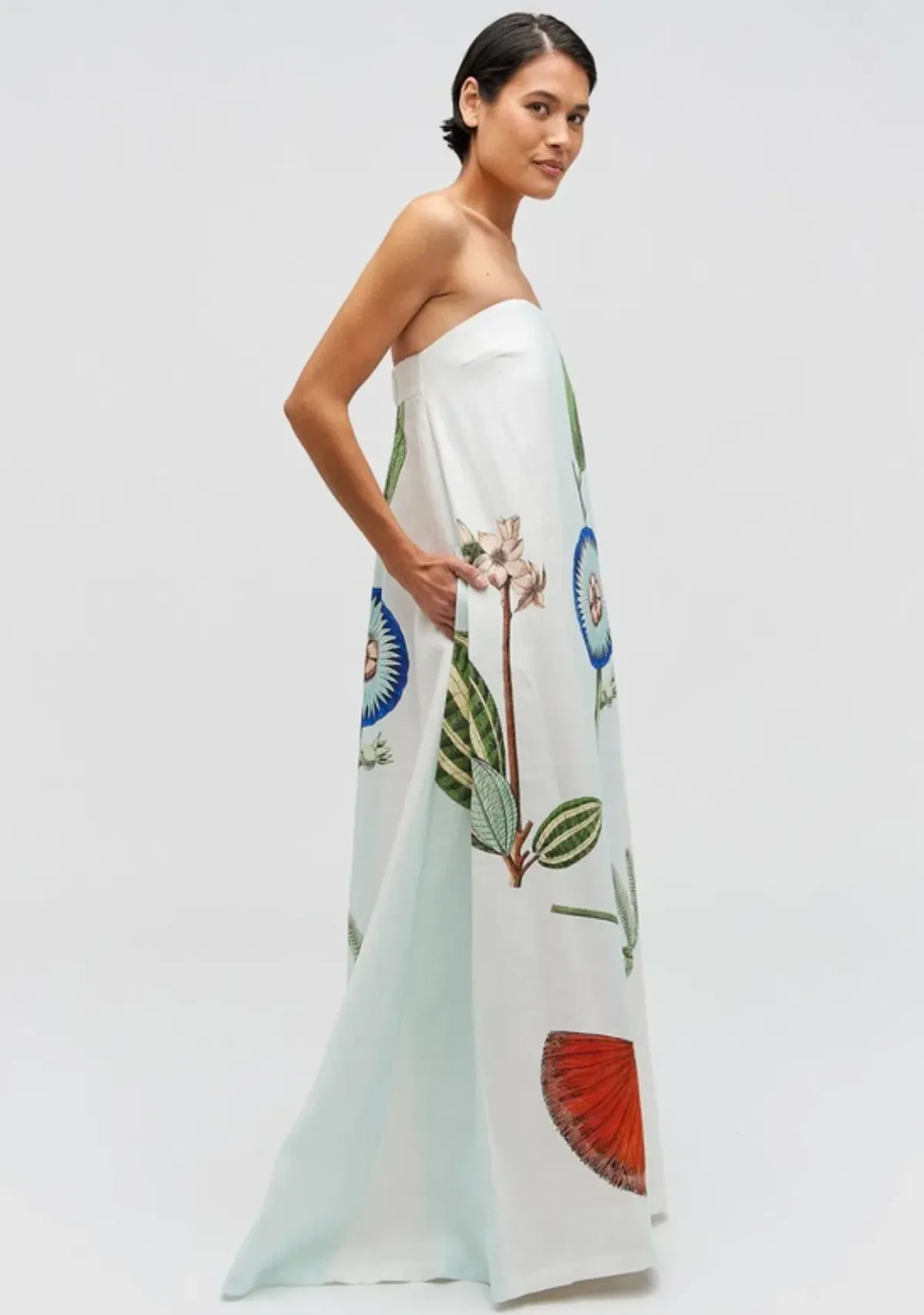 Oroton Grand Floral Gown Multi Size 12 - Image 4