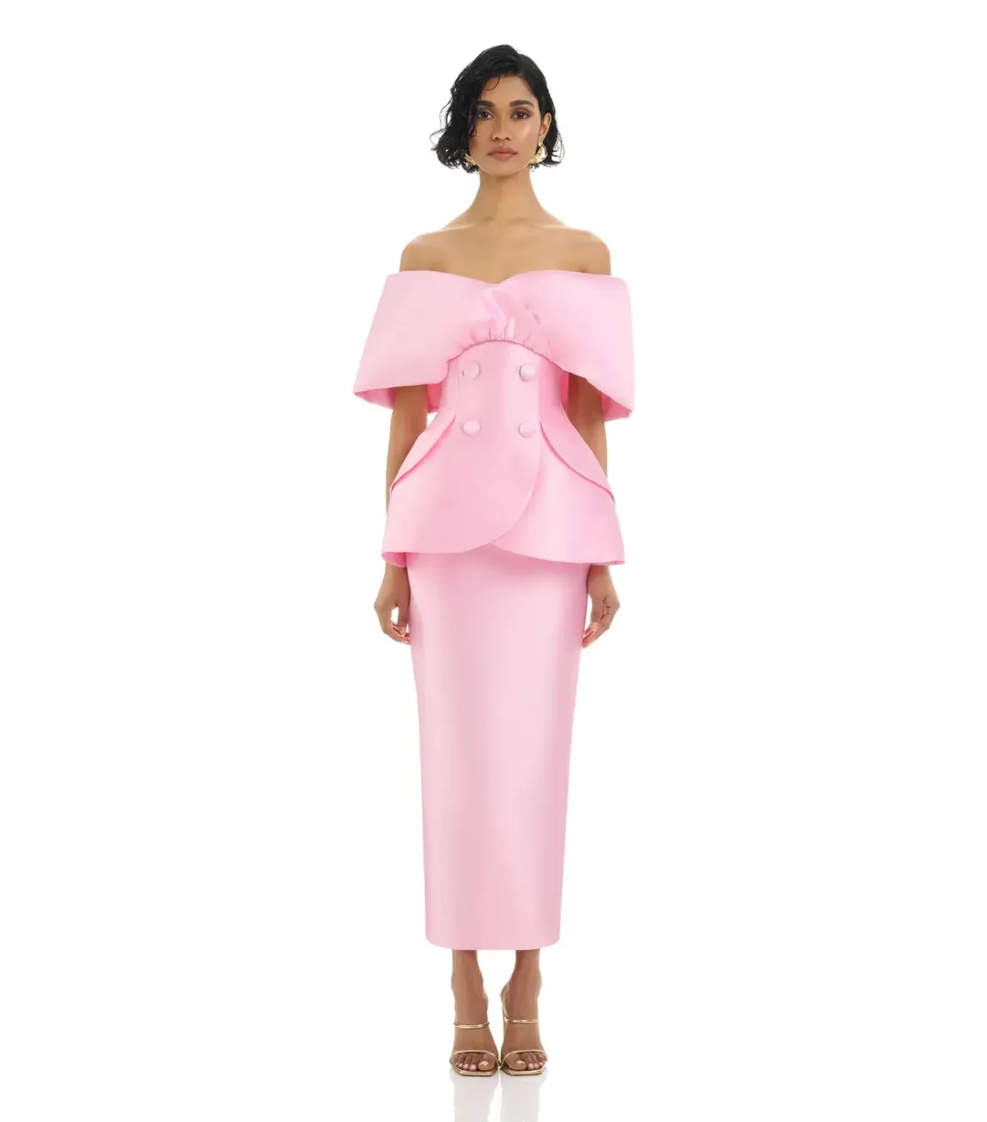 Eliya The Label Carmela Top and Maura Skirt Pink Size AU 8 for rent on The Volte - main image