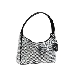 Prada Satin Crystal Mini Bag Black for rent on The Volte - image 2