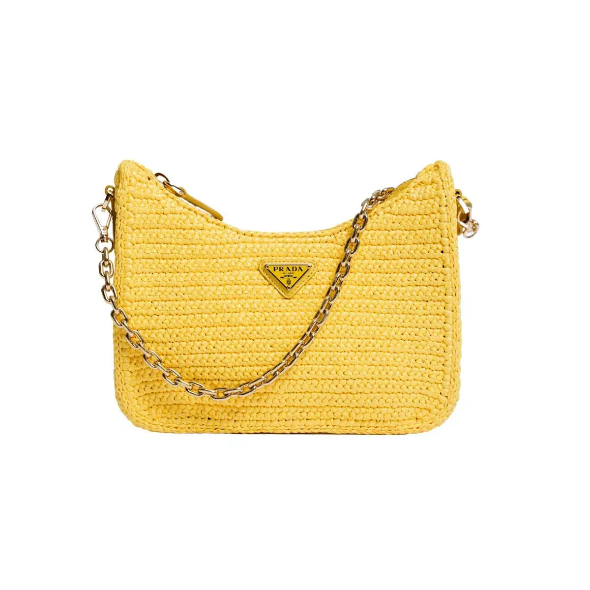 Prada Re-edition 2005 Raffia Bag Yellow - Image 1
