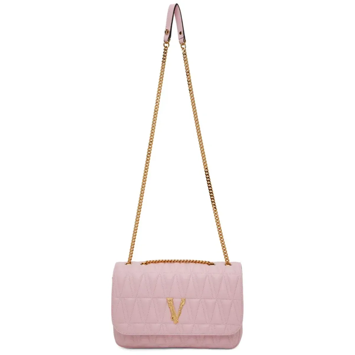 Saint Laurent Versace Virtus Shoulder Bag Pastel Pink - Image 3
