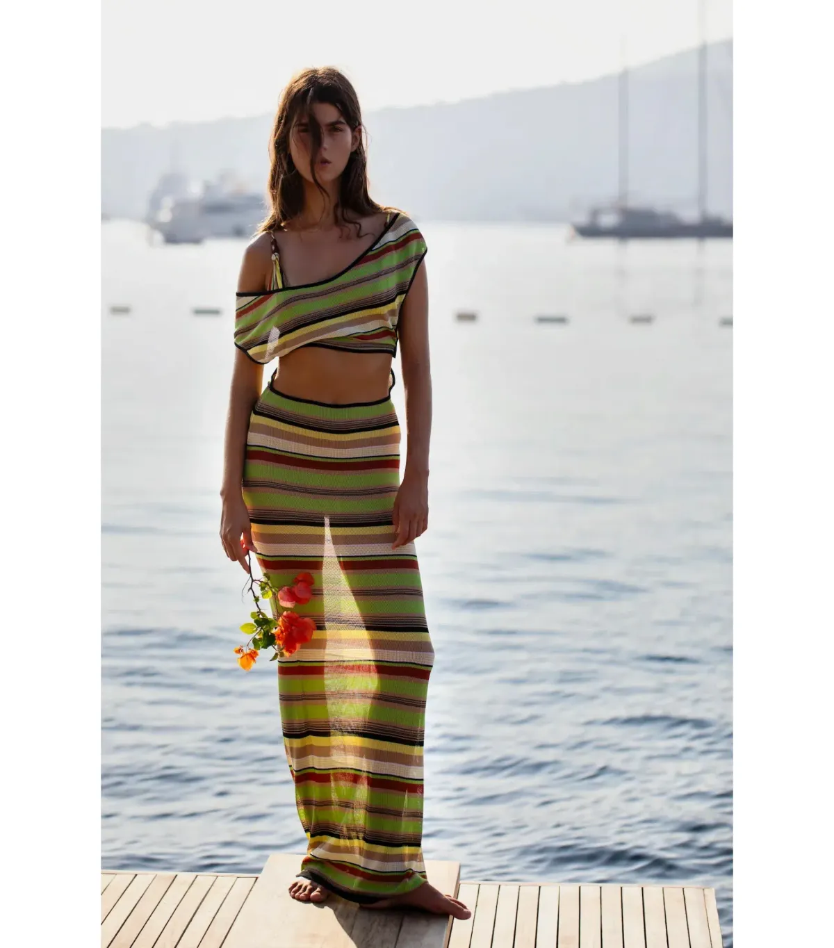 Sir The Label Coastline Tie Dress in Palm Stripe Size 3 / AU 12 - Image 5