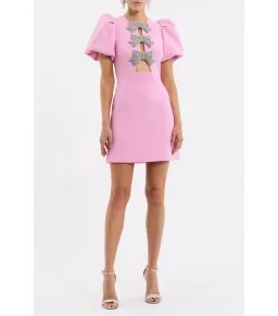 Rebecca Vallance Juliana Mini Dress Pink Size AU 12 for rent on The Volte - image 1