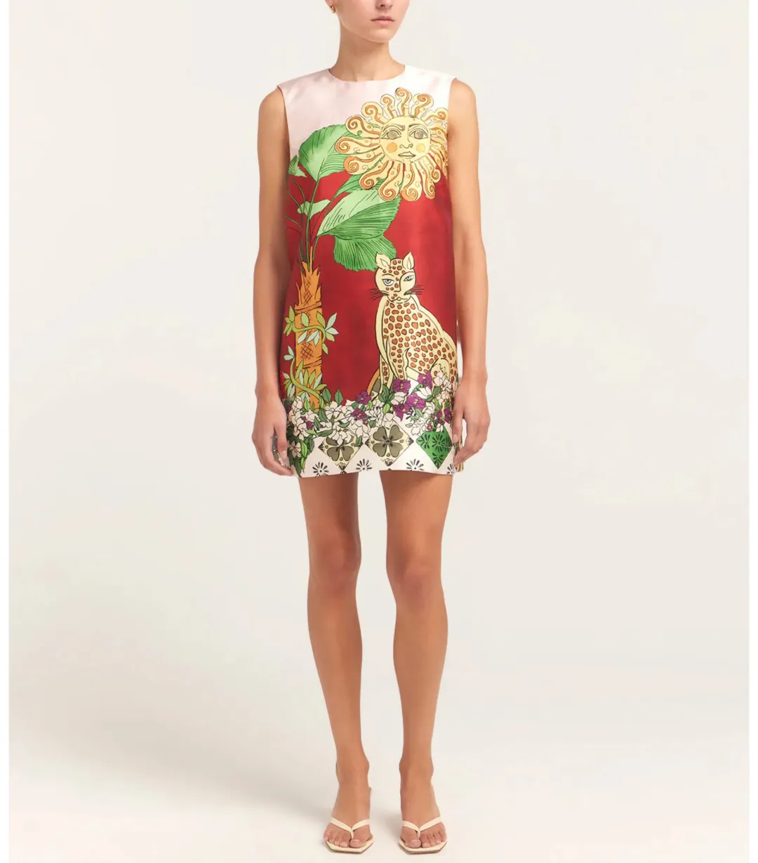 Alemais Tiger Mini Dress Multi Size AU 6 for rent on The Volte - main image