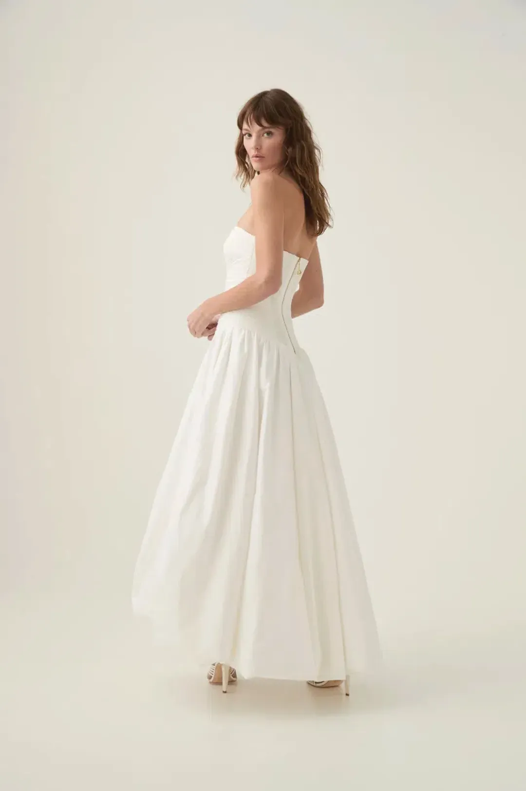 Aje Violette Bubble Hem Maxi Dress in White Size AU 6 for rent on The Volte - main image