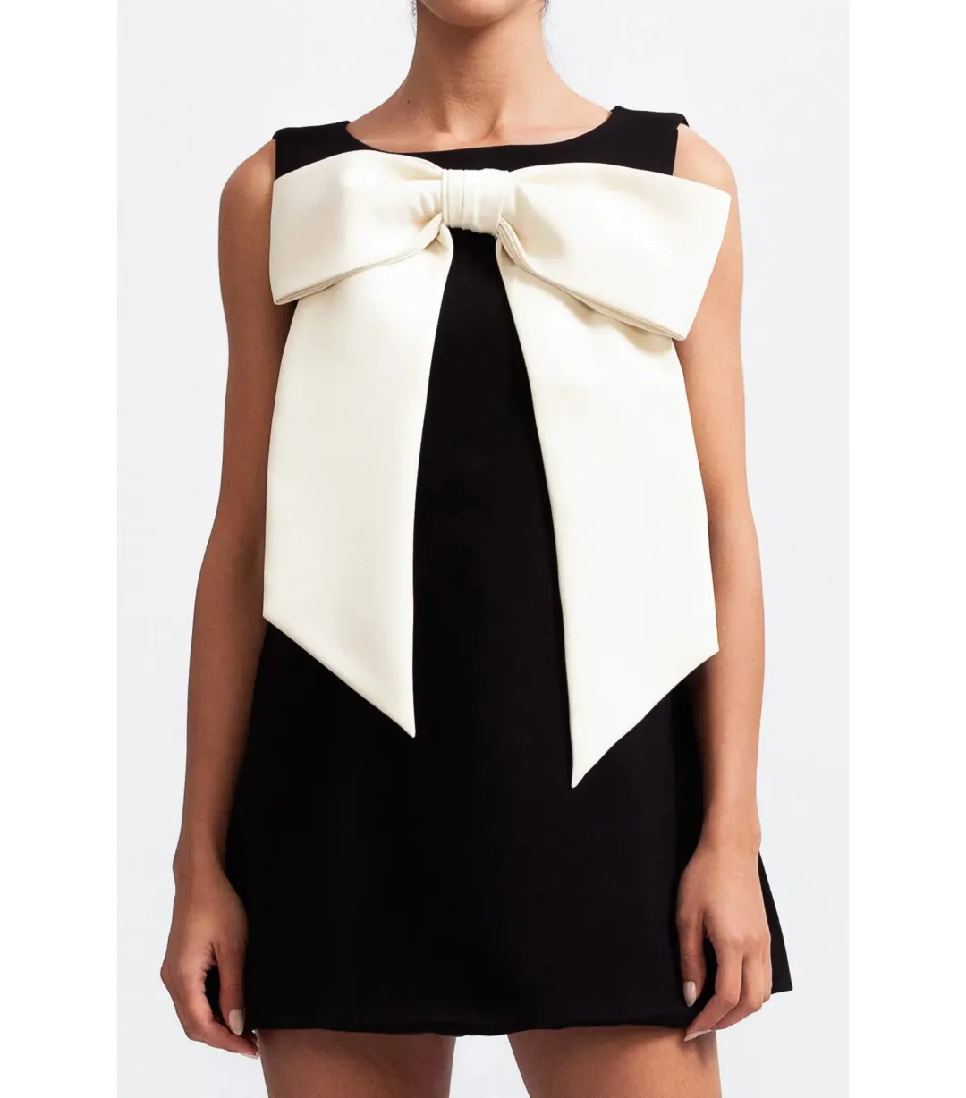 Sierra Darien Sleeveless Massive Ribbon Mini Dress in Black Size AU 8 for rent on The Volte - main image