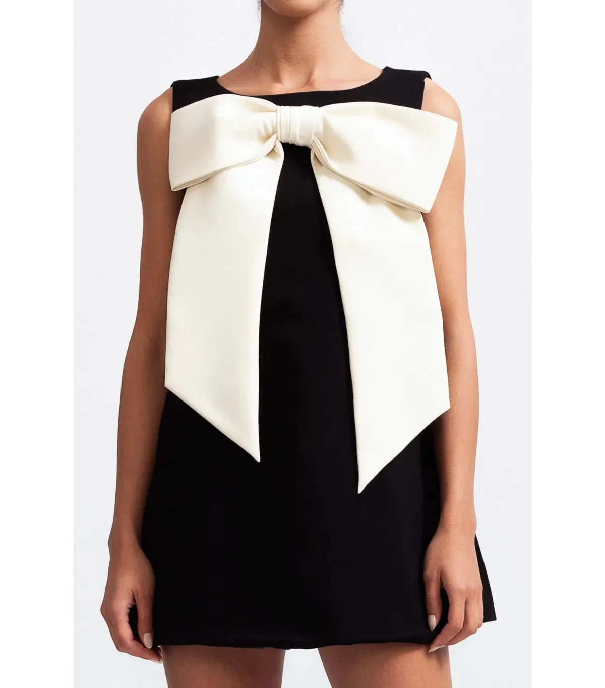 Sierra Darien Sleeveless Massive Ribbon Mini Dress in Black Size AU 8 - Image 3