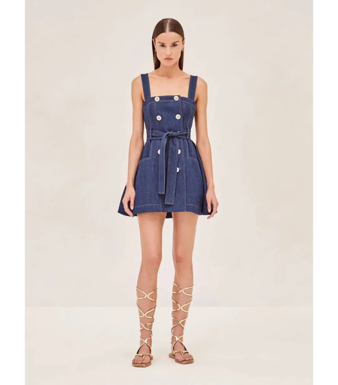 Alexis Danni Mini Denim Dress Blue Size XS / AU 6 for rent on The Volte - main image