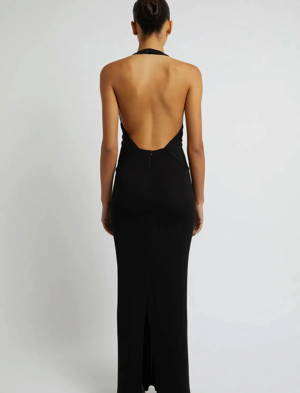 CHRISTOPHER ESBER Tailored Sloped Halter Dress in Black - size 8 - Image 4