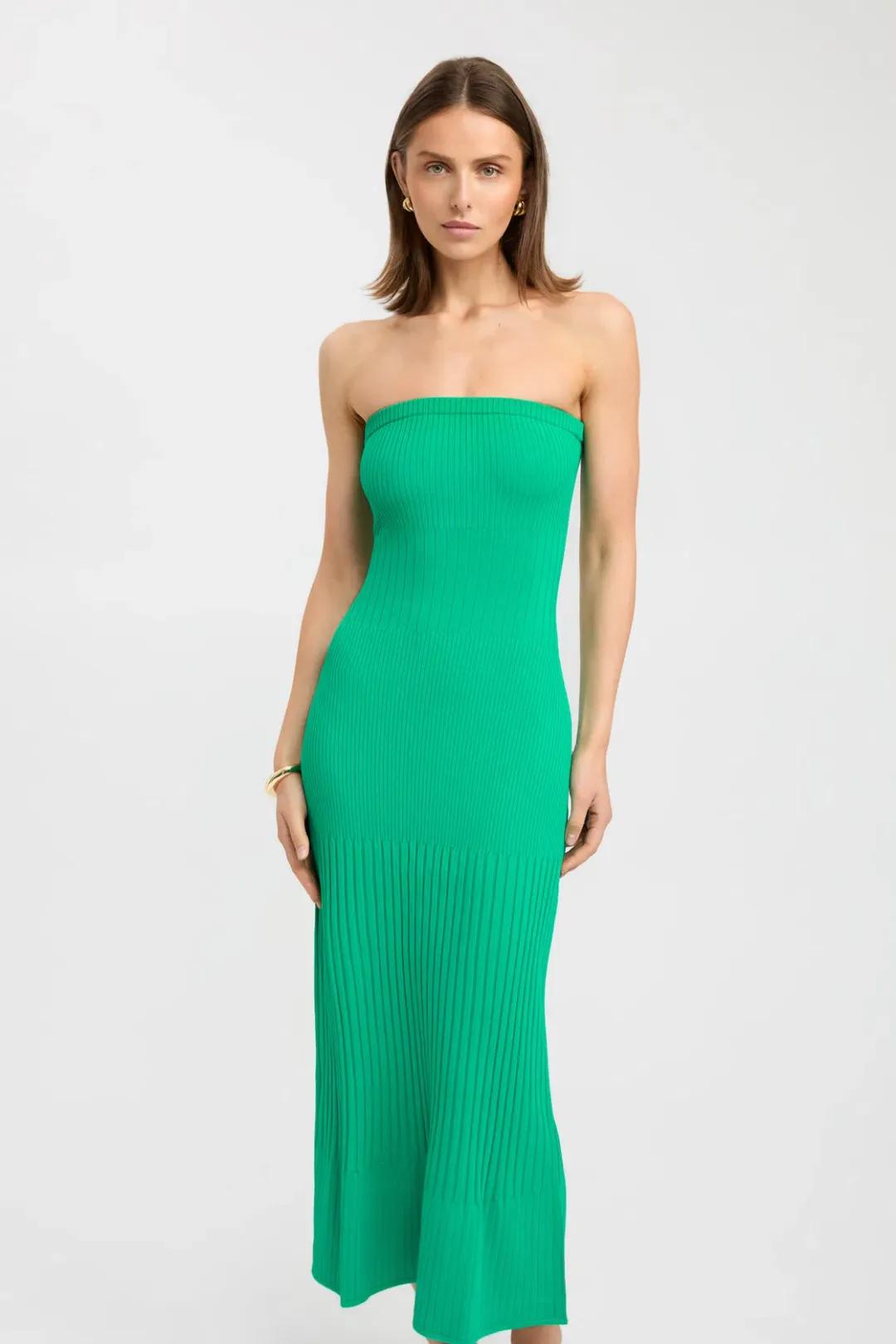 Kookai Serah Strapless Dress Green Size 10 for rent on The Volte - main image