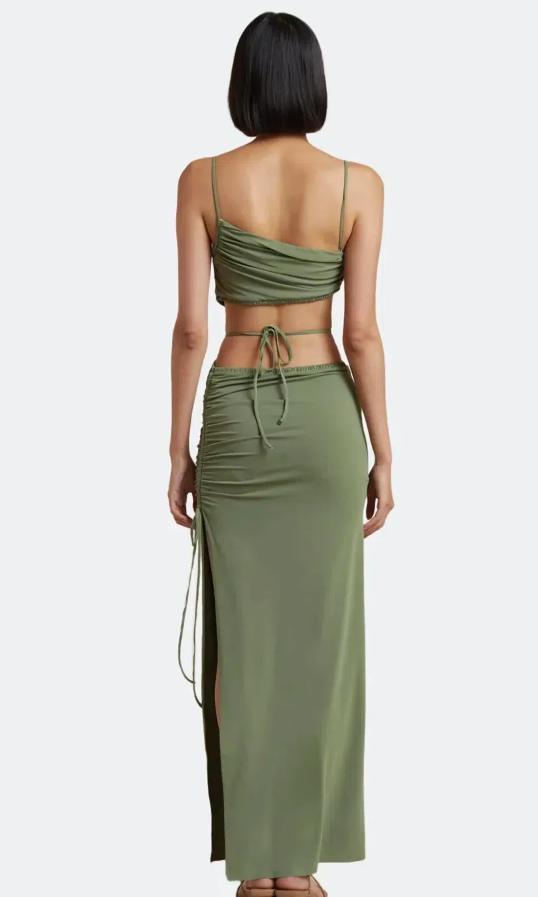 Bec & Bridge Dilkon Maxi Dress Olive Size XS / AU 6 for rent on The Volte - main image