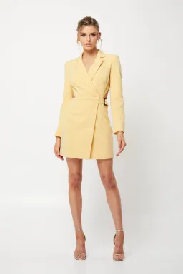 Mossman Alluring Eyes MIni Dress Yellow Size 14 for rent on The Volte - image 1