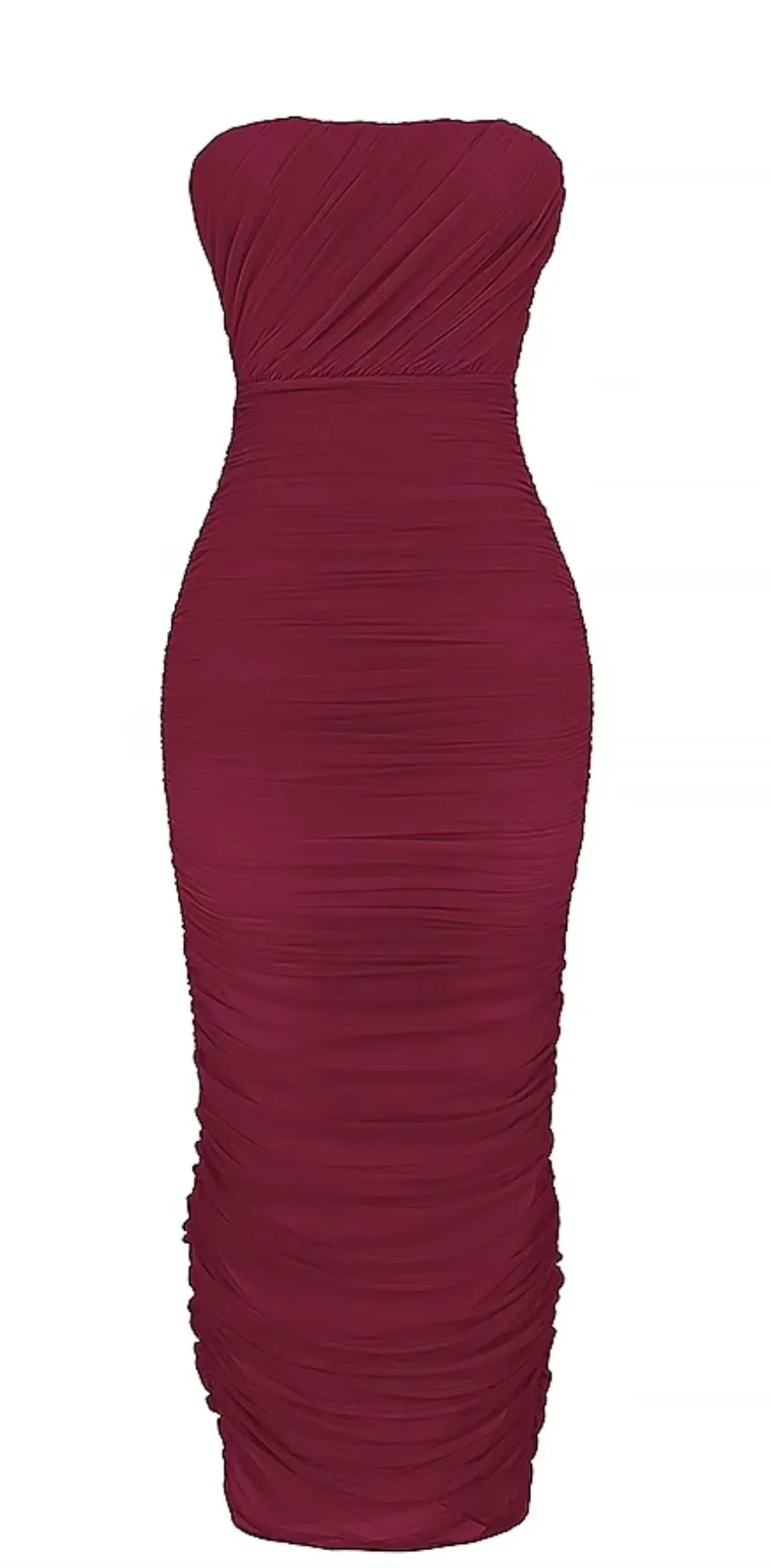 House of CB Sapphire Strapless Gathered Maxi Dress Wine Size XS / AU 6 for rent on The Volte - main image