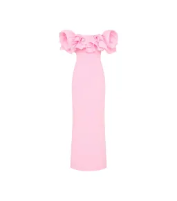 Rebecca Vallance Jenna Off Shoulder Gown Pink Size AU 4 for rent on The Volte - image 5