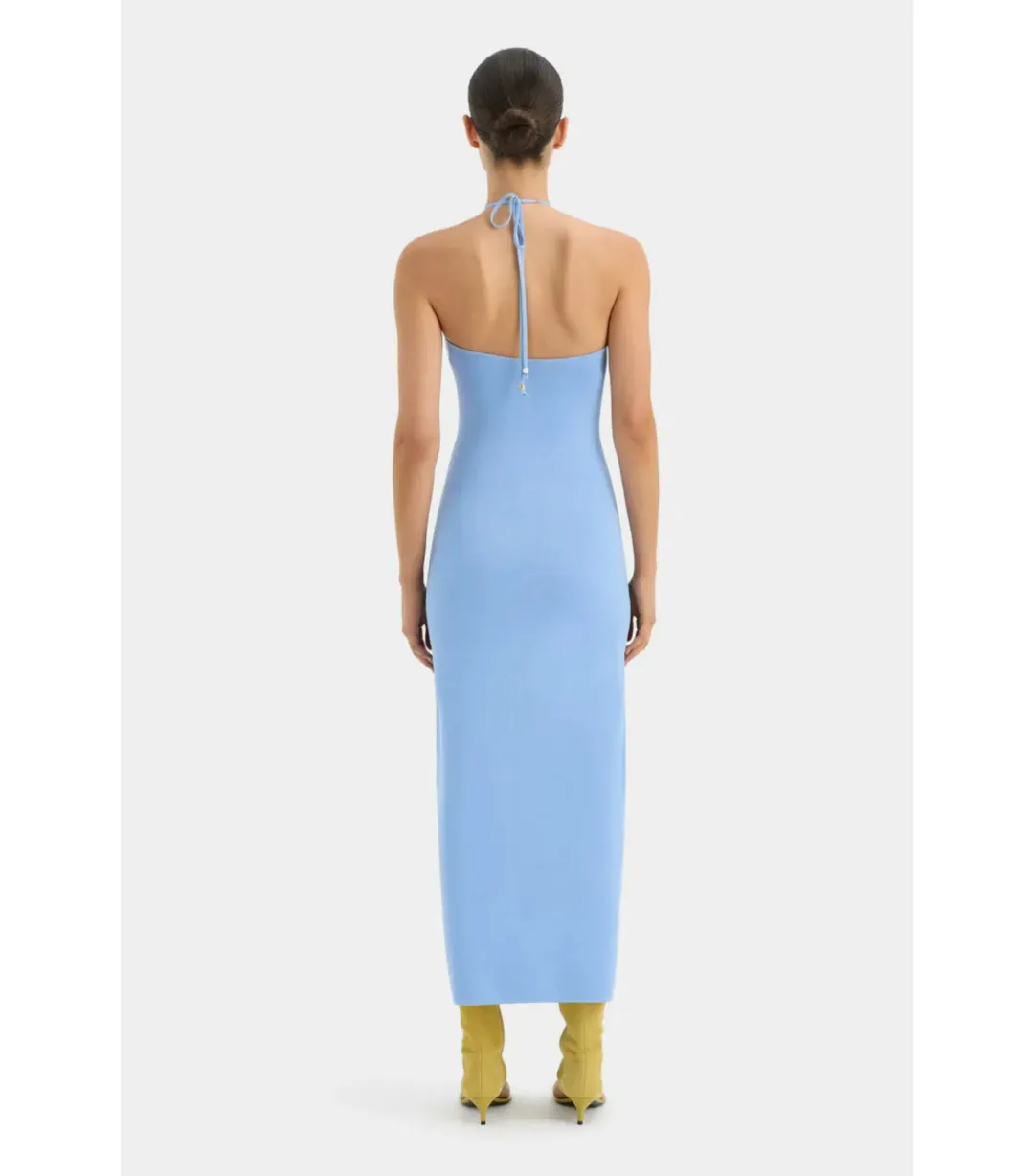 Sir The Label Salvador Beaded Halter Dress Cornflower Blue Size 0 / AU 6 for rent on The Volte - main image