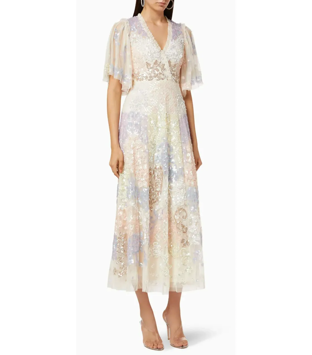 Needle and Thread Eliza Sequin Ankle Length Gown Multi Size AU 10 for rent on The Volte - main image