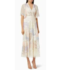 Needle and Thread Eliza Sequin Ankle Length Gown Multi Size AU 10 for rent on The Volte - image 1