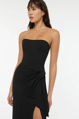 Manning Cartell Asymmetrical Games Strapless Gown Black Size 8 for rent on The Volte - image 2