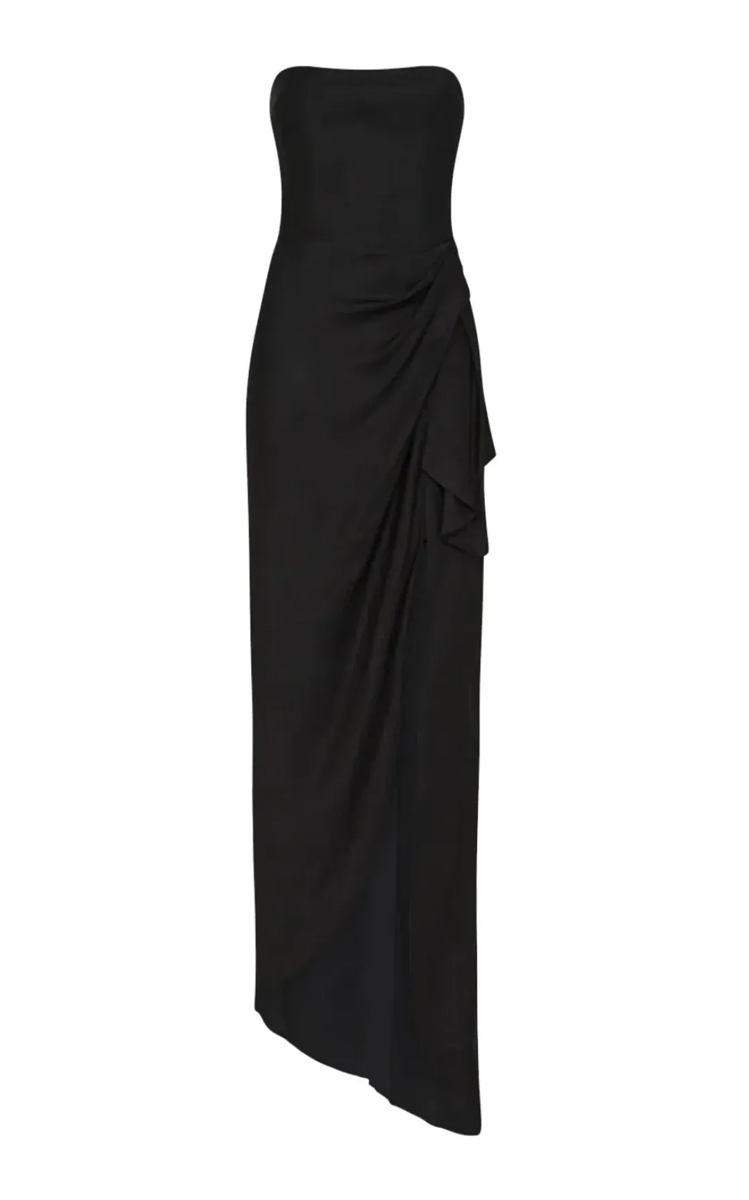 Manning Cartell Asymmetrical Games Strapless Gown Black Size 8 for rent on The Volte - main image