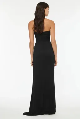 Manning Cartell Asymmetrical Games Strapless Gown Black Size 8 for rent on The Volte - image 3