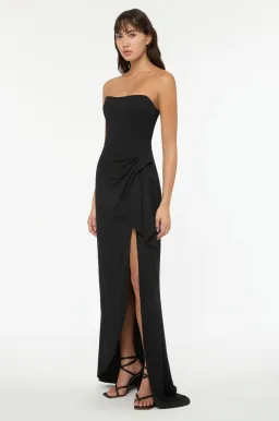 Manning Cartell Asymmetrical Games Strapless Gown Black Size 8 for rent on The Volte - image 4