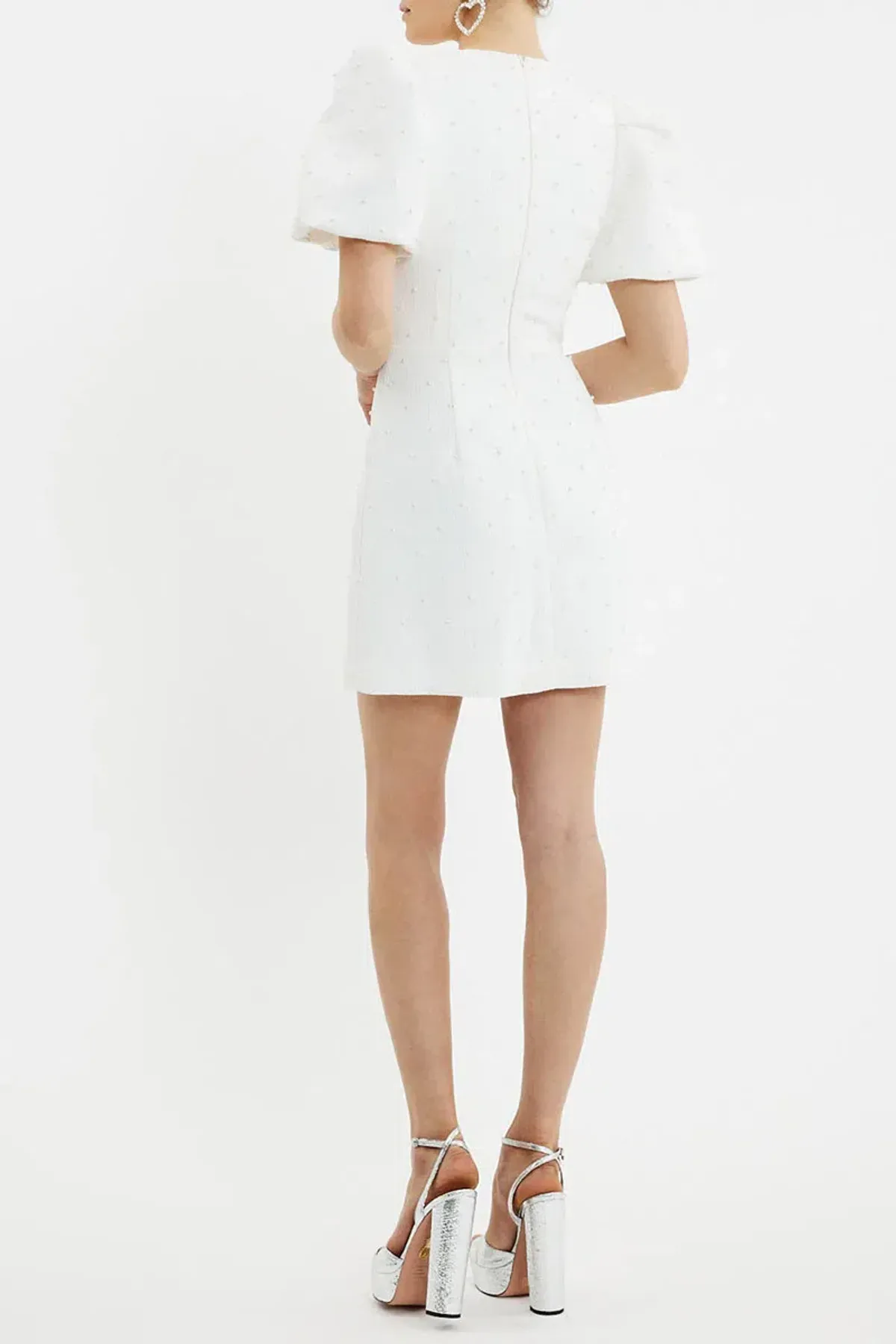 Rebecca Vallance Bridal Ophelia Mini Dress White Size 12 - Image 3