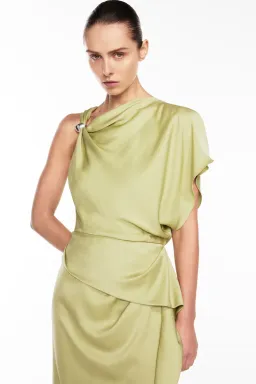 Manning Cartell Melodrama Asymmetric Dress Apple Green Size S / AU 8 for rent on The Volte - image 2