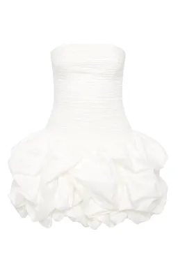 Aje Violette Bubble Hem Mini Dress Ivory Size 10 for rent on The Volte - image 6