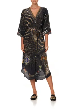 Camilla Treasure Chaser Loose Button Through Silk Dress Print Size 16 for rent on The Volte - image 1