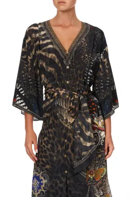 Camilla Treasure Chaser Loose Button Through Silk Dress Print Size 16 for rent on The Volte - image 2