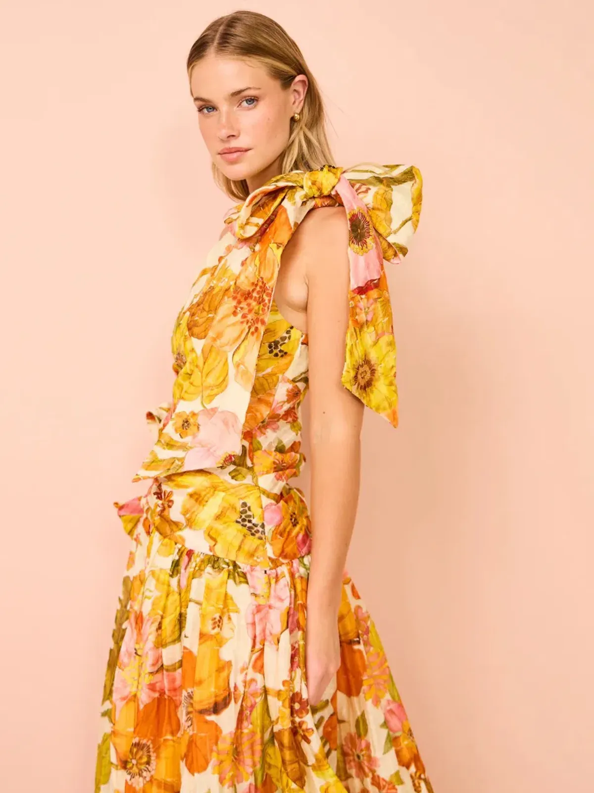 Alemais Silas One Shoulder Maxi Gown Multi Size 8 - Image 6