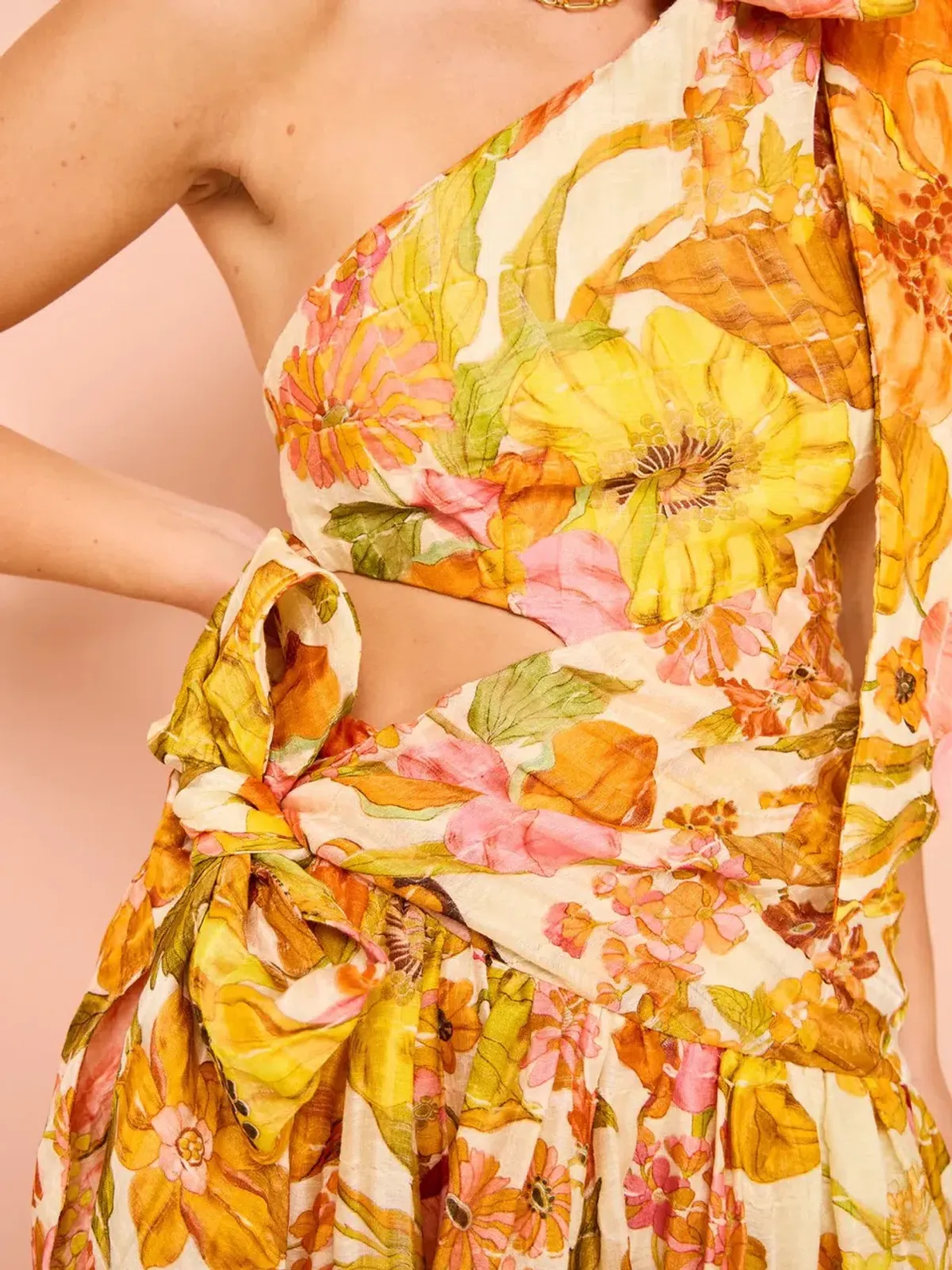 Alemais Silas One Shoulder Maxi Gown Multi Size 10 - Image 8