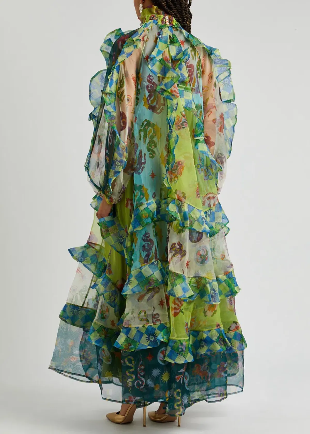 Alemais Guardian Ruffled Silk Organza Gown Size 10 Au - Image 4