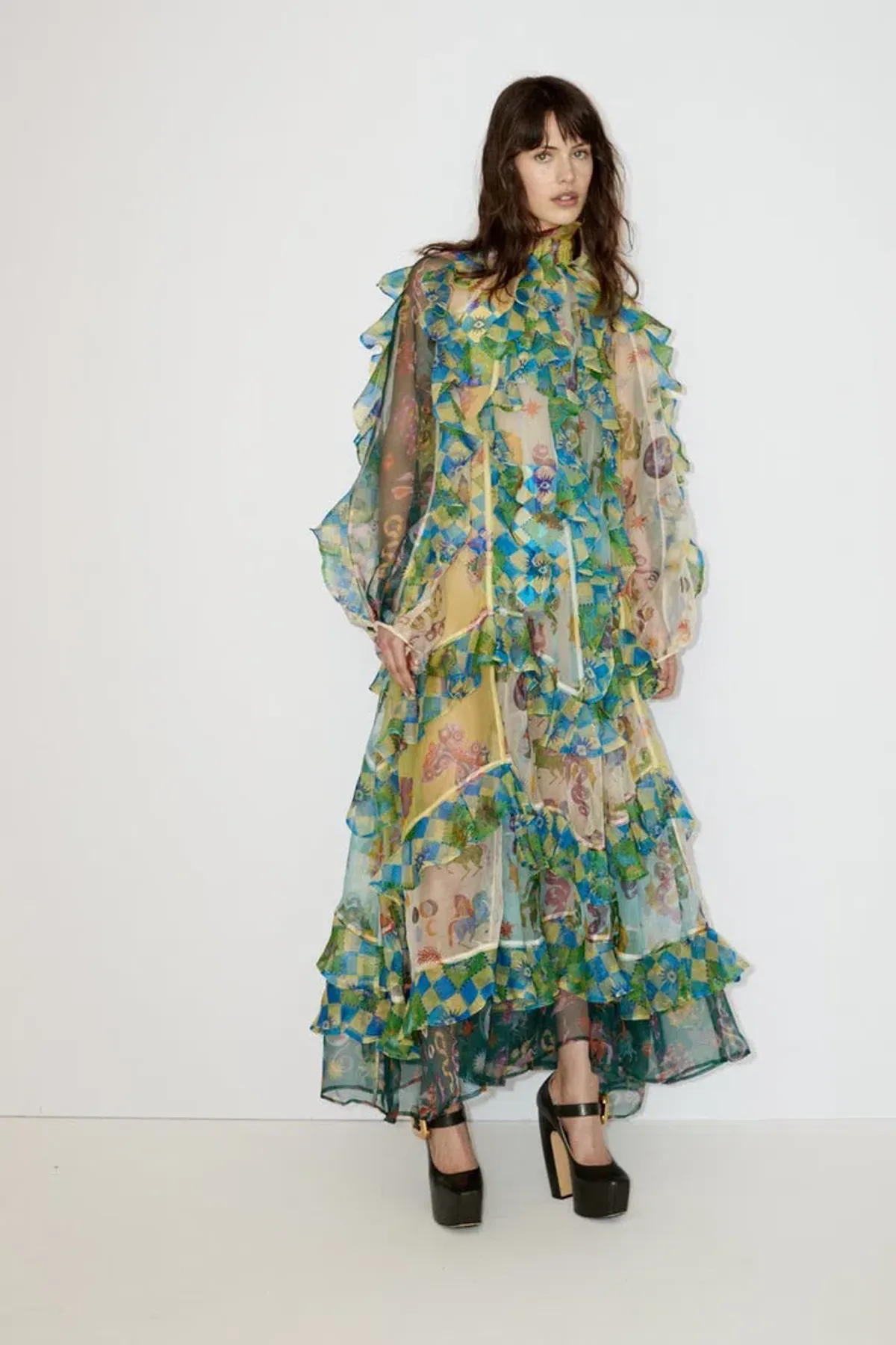 Alemais Guardian Ruffled Silk Organza Gown Size 10 Au - Image 6