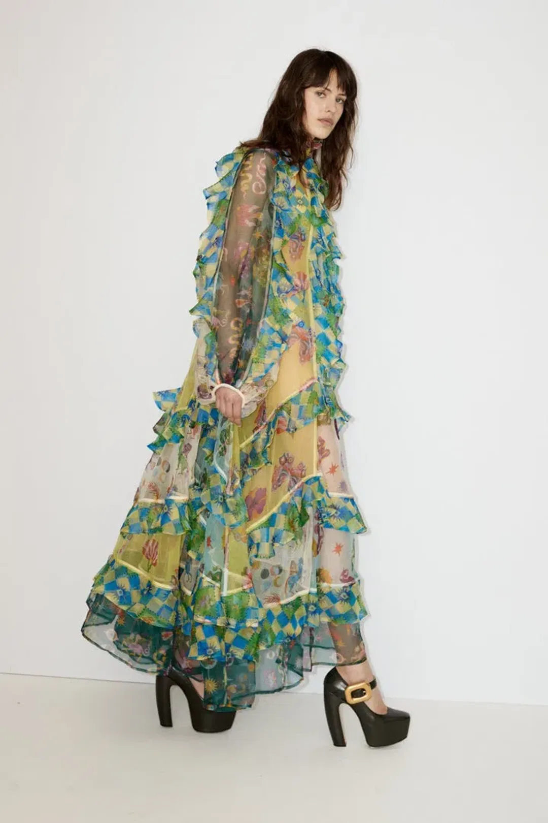 Alemais Guardian Ruffled Silk Organza Gown Size 10 Au for rent on The Volte - main image