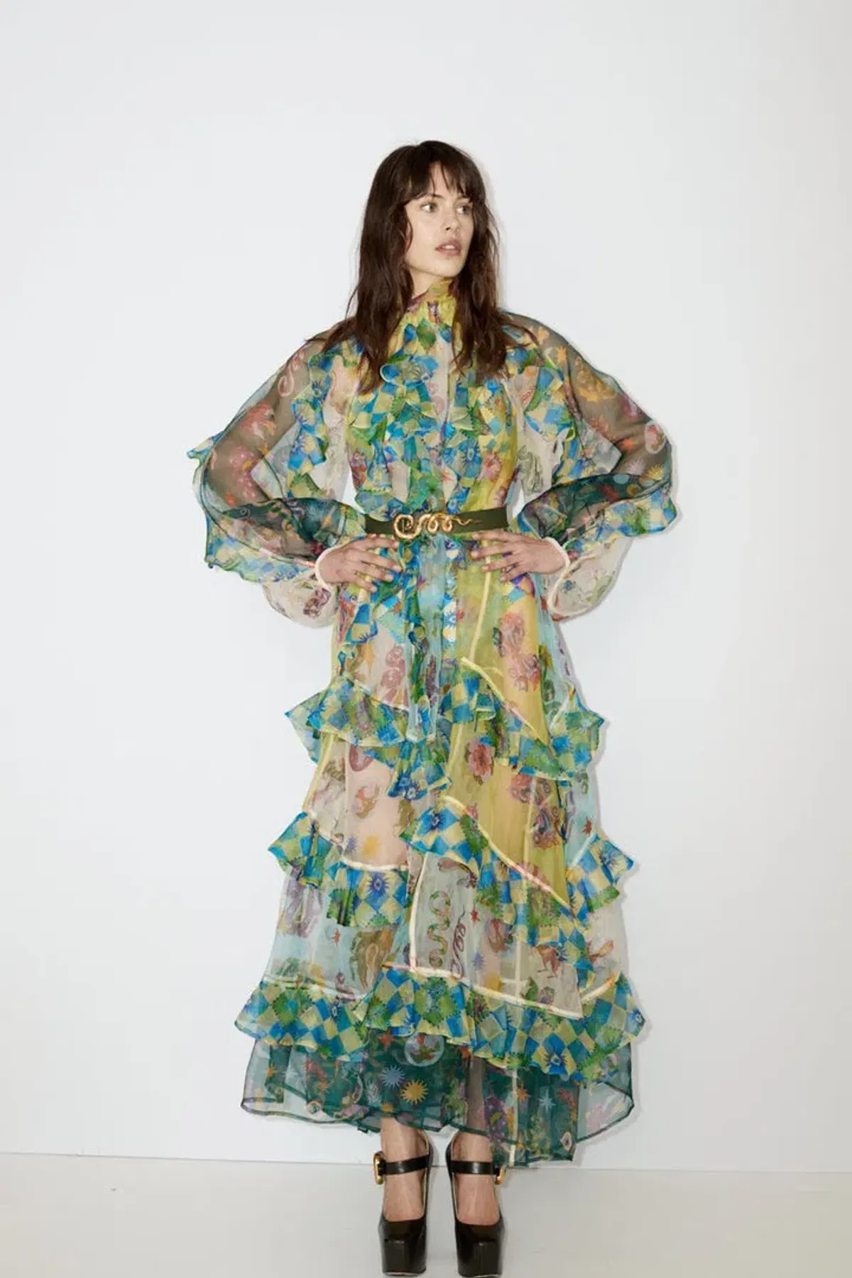 Alemais Guardian Ruffled Silk Organza Gown Size 10 Au - Image 8