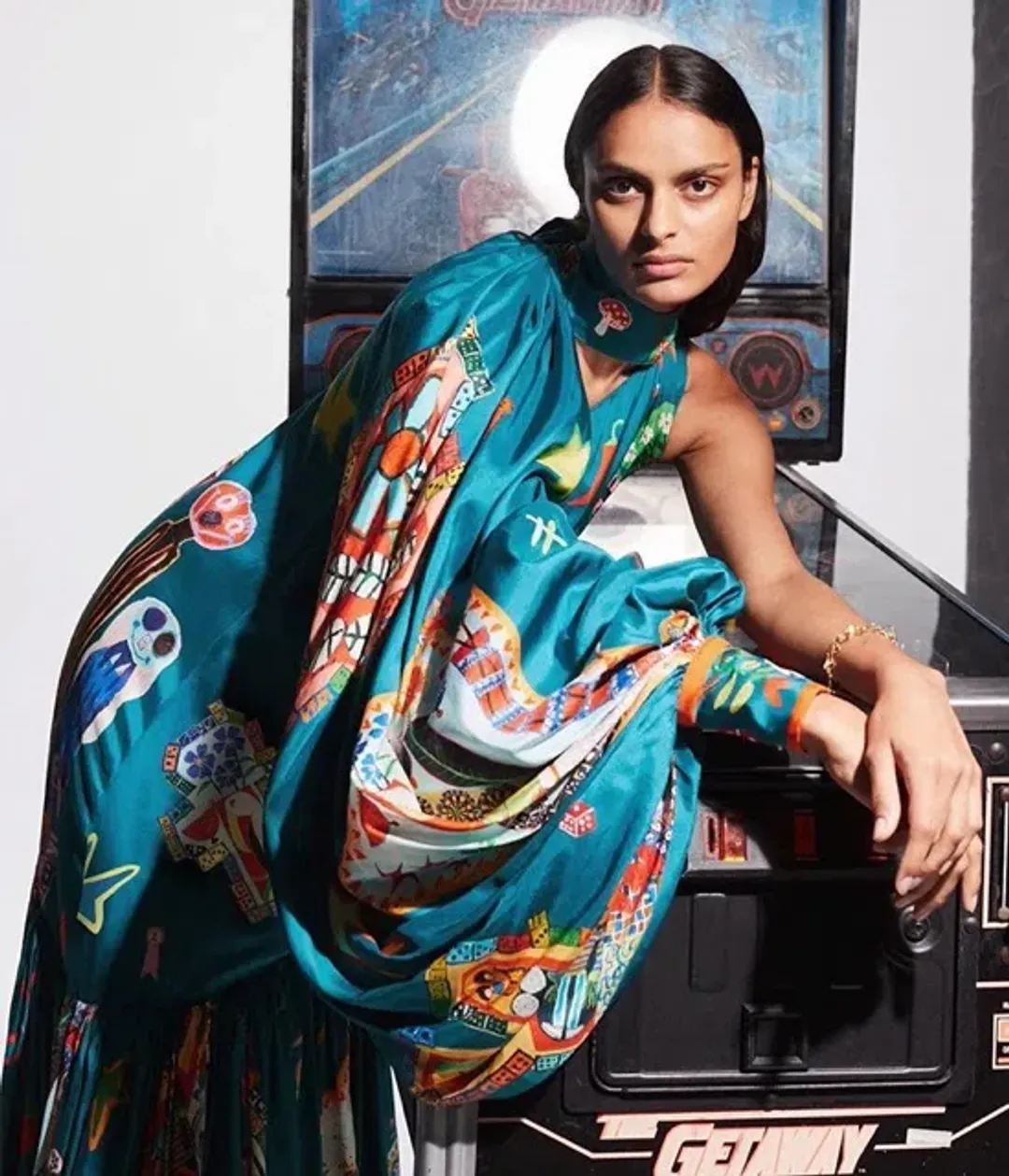 ALEMAIS Rollers Gown Multi Size 10 AU for rent on The Volte - main image