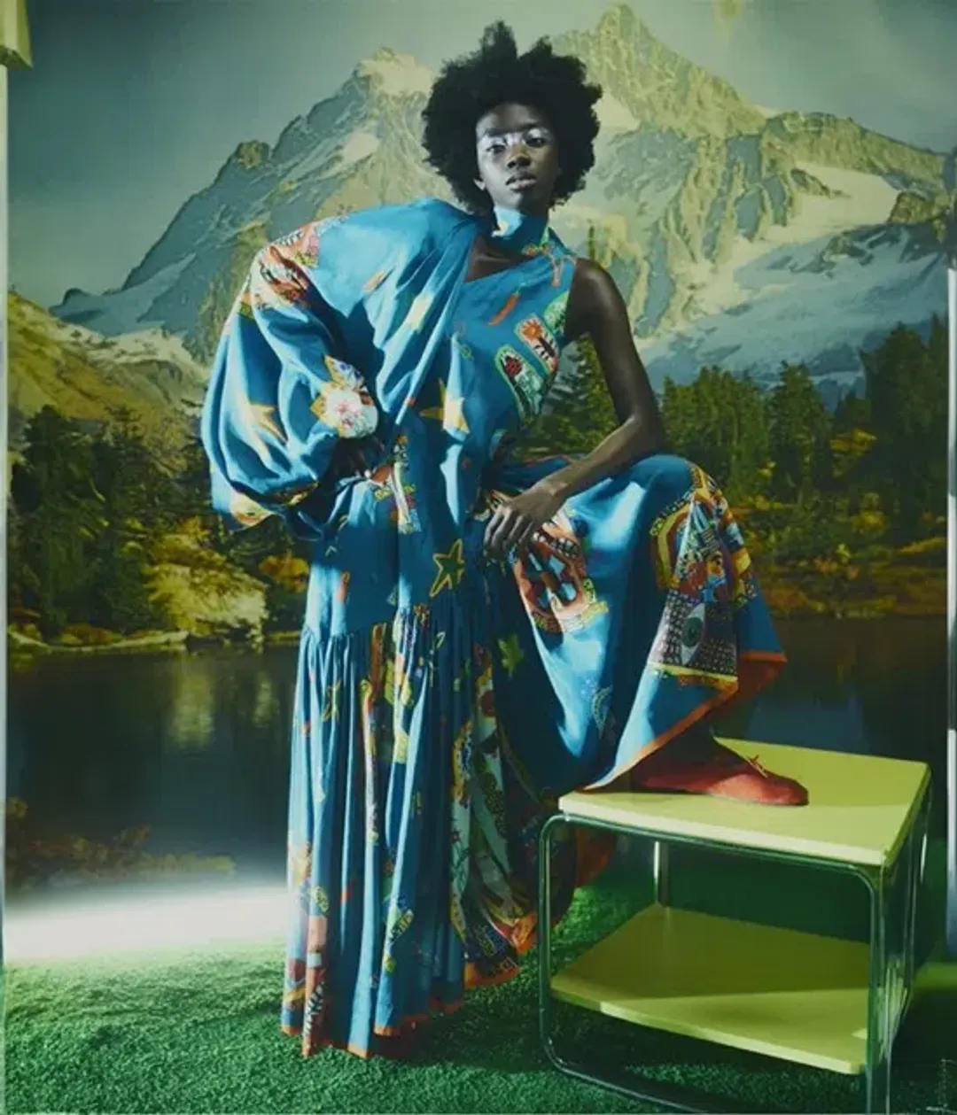 ALEMAIS Rollers Gown Multi Size 10 AU for rent on The Volte - main image