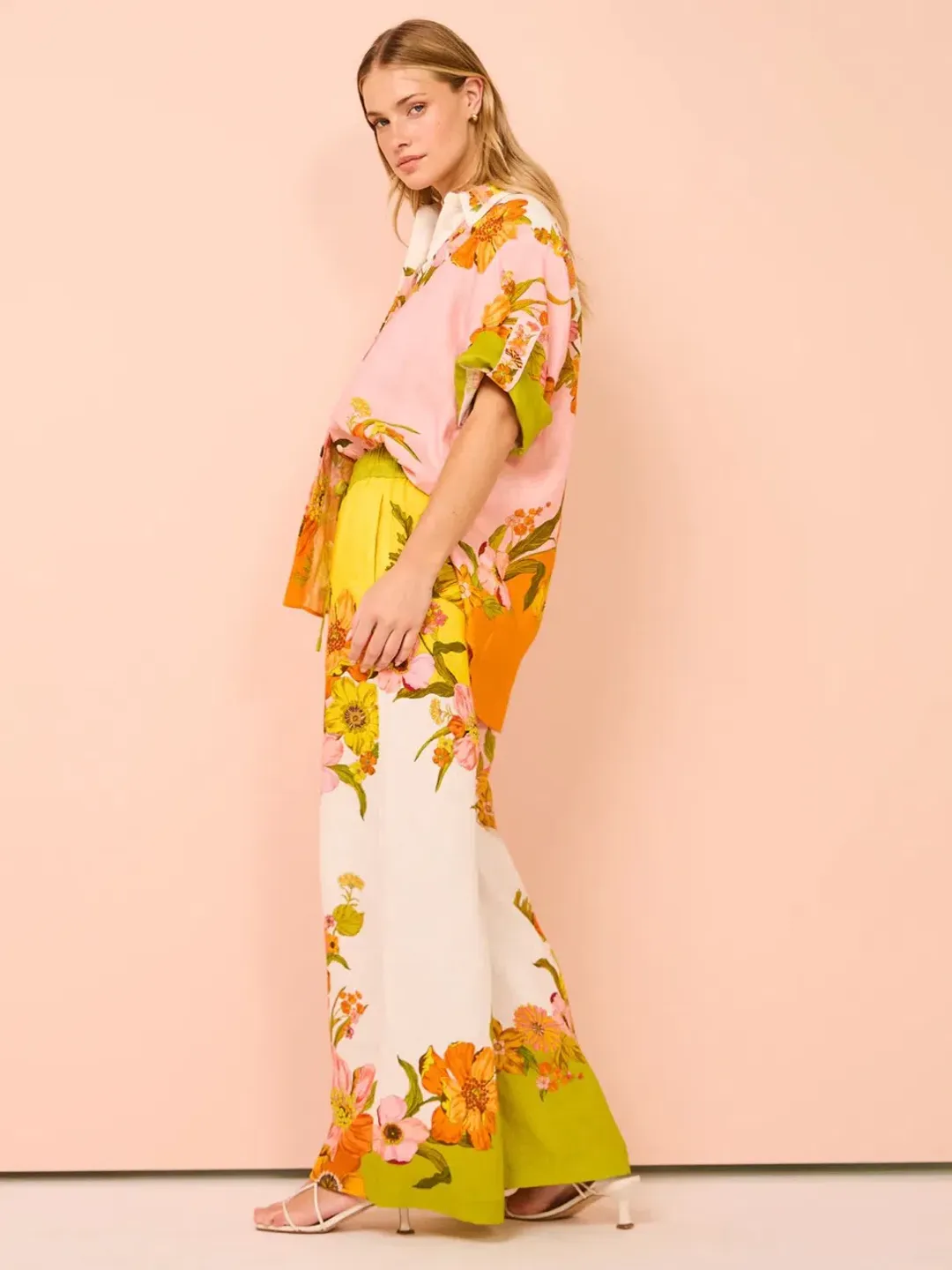 ALEMAIS Silas Shirt & Pant Set Floral Multi Size 10 for rent on The Volte - main image