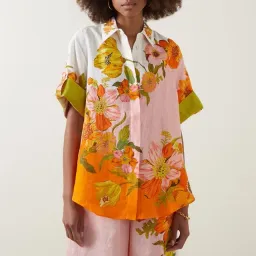 ALEMAIS Silas Shirt & Pant Set Floral Multi Size 10 for rent on The Volte - image 4