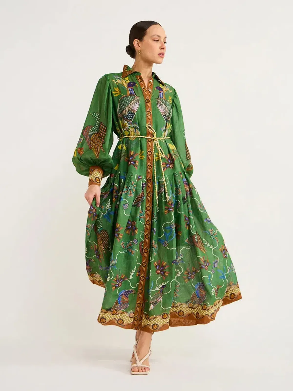 ALEMAIS Birdie Shirtdress in Jade Size 10 AU - Image 1