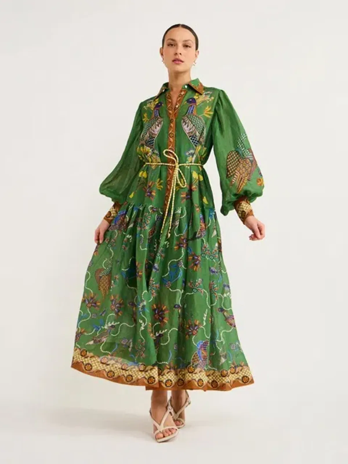 ALEMAIS Birdie Shirtdress in Jade Size 10 AU - Image 2