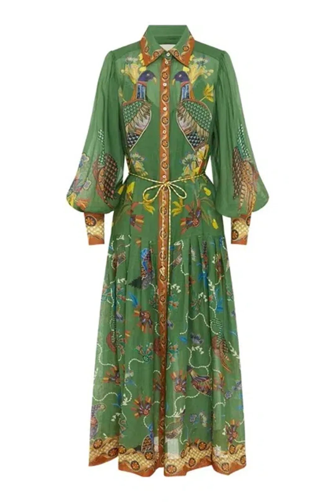 ALEMAIS Birdie Shirtdress in Jade Size 10 AU for rent on The Volte - main image