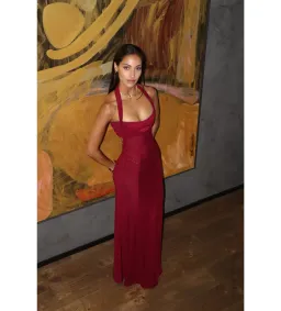 Deconduarte Gemona Gown Burgundy Size 6 for rent on The Volte - image 1